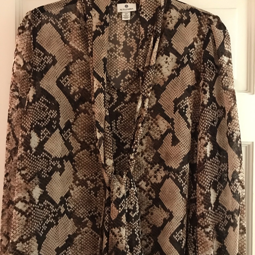 Altuzarra For Target Python Print Blouse Small - image 3